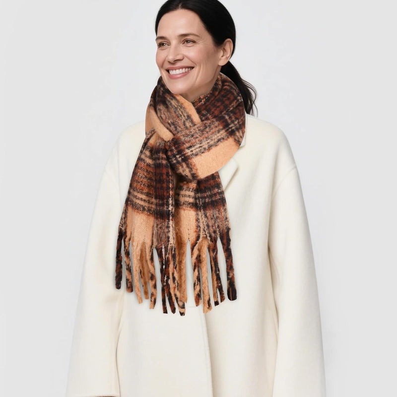 EXTREE Scarfs for Women Pashmina Silky Shawl Wrap for Evening Dressing Blanket Open Front Poncho Cape - Image 5